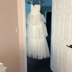 Forever my love strapless tiered dress. VICI